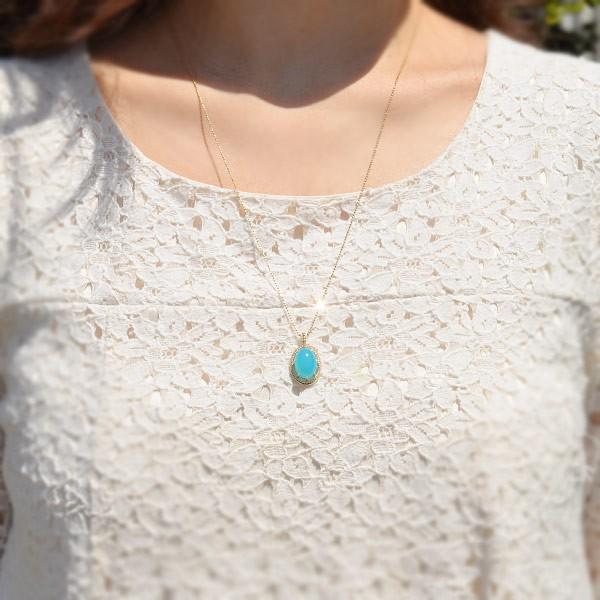 あすつく対応 K10YG シーブルーカルセドニーペンダントトップ ネオクラシック |  | 03