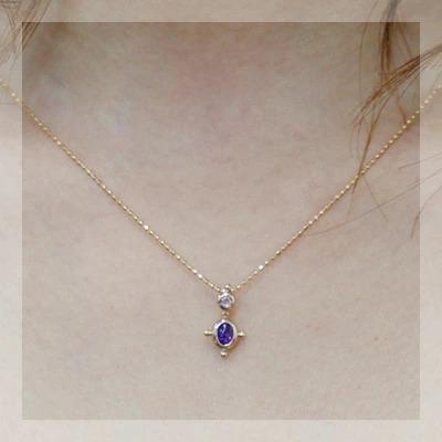 アメシスト ピンクトルマリン ヴィクトリアモダン ペンダントトップ 誕生石 2月 10月 春色ピンク PT900 K18 K10対応