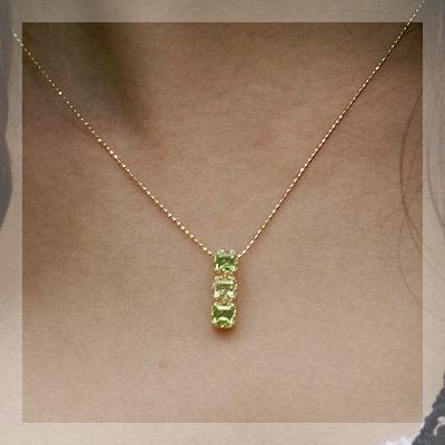 ペリドット レモンクォーツ オープンワーク ペンダントトップ PT900 K18 K10対応の画像
