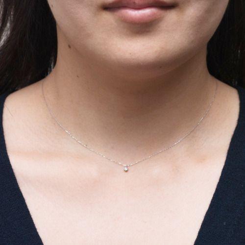 ローズカットダイヤモンド 1粒 ネックレス チェーン付   PT900 K18 K10対応 誕生石 4月の画像