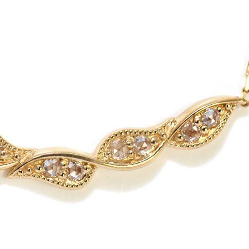 K18WGチェーンPT900ダイヤモンドデザインアンクレット