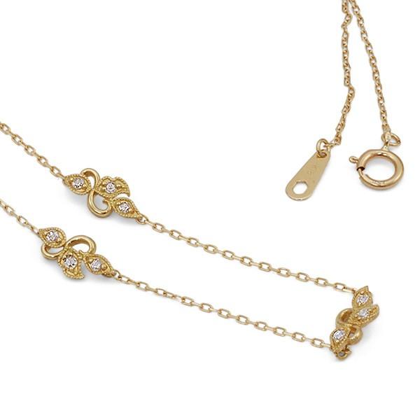 ローズカットダイヤチェーンネックレス「ボタニカル」 PT900 K18 K10対応 誕生石 4月の画像