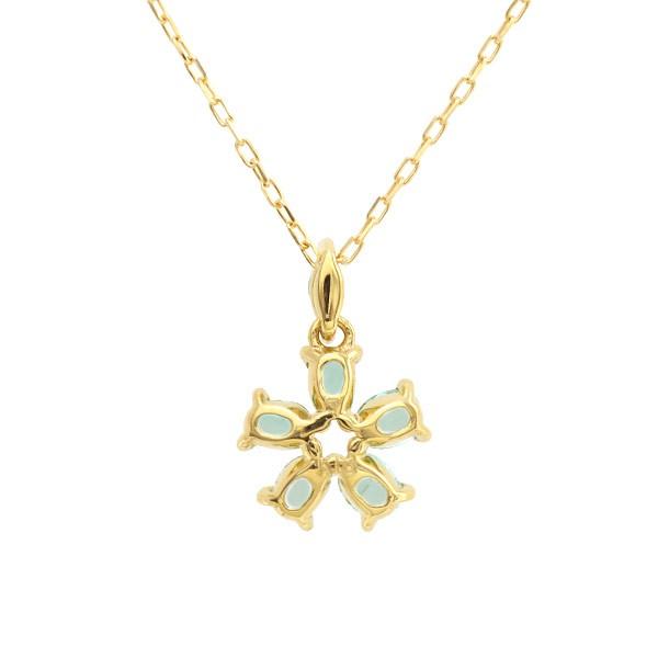 数量限定 スプラッシュ・フラワー パライバトルマリン ペンダントネックレス   PT900 K18 K10対応 誕生石 10月の画像