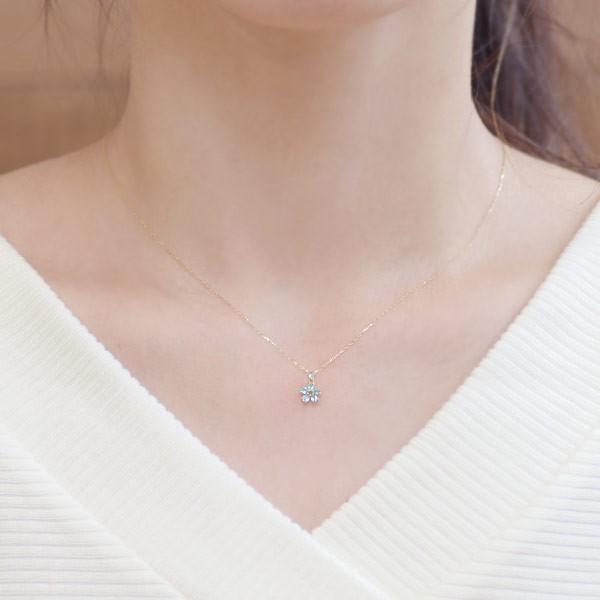数量限定 スプラッシュ・フラワー パライバトルマリン ペンダントネックレス   PT900 K18 K10対応 誕生石 10月の画像