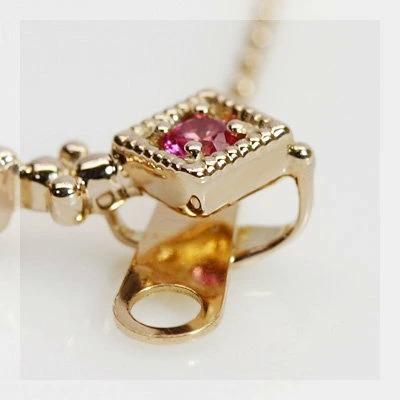 ピンクスピネル エスプリ ペンダントトップ チェーン無し 春色ピンク PT900 K18 K10対応の画像