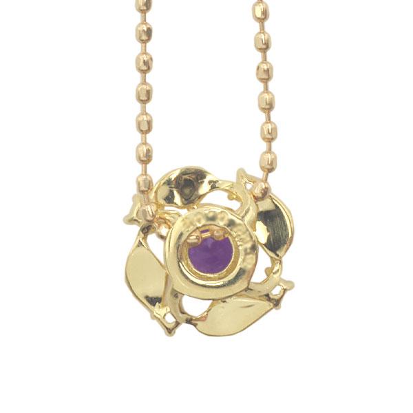 アメシスト ローズカットダイヤ ペンダントトップ カテーナ PT900 K18