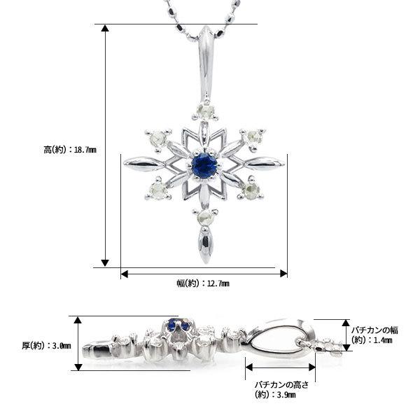 ネックレス ブルーサファイア ローズカットダイヤモンド ペンダント 