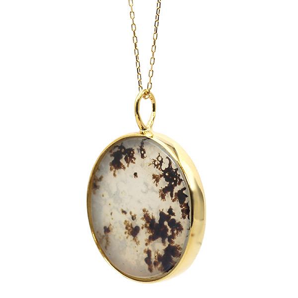 あすつく SV925 イエローメッキ デンドライトアゲート ペンダントトップ |  | 02