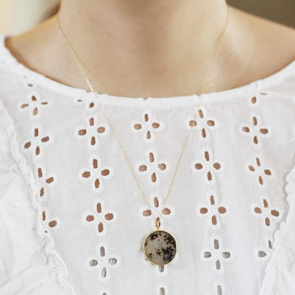 あすつく SV925 イエローメッキ デンドライトアゲート ペンダントトップ |  | 06