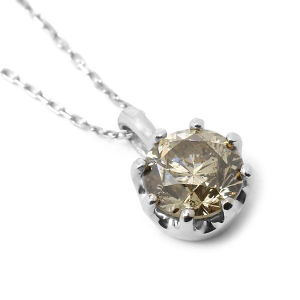 あすつく PT900 5.5mm 0.7ct ブラウンダイヤモンド ミルクラウン