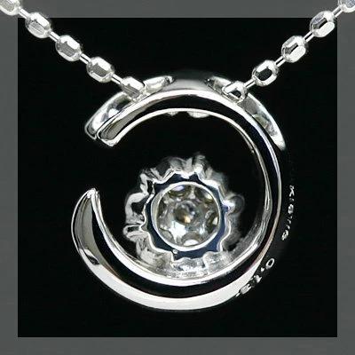 レディー ダイヤモンドフラワーペンダント（チェーン付き） 誕生石 4月 PT900 K18 K10対応の画像