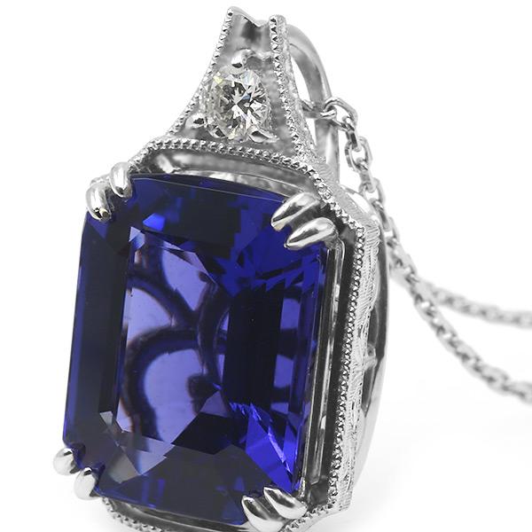 限定１本 PT900 7.69ct タンザナイト 0.12ct ダイヤモンド ペンダントトップ 彫刻家 川口和寿氏 彫刻入り 誕生石12月 |  | 02