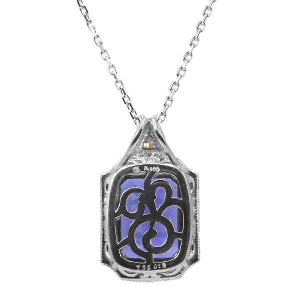 限定１本 PT900 7.69ct タンザナイト 0.12ct ダイヤモンド ペンダントトップ 彫刻家 川口和寿氏 彫刻入り 誕生石12月 |  | 05