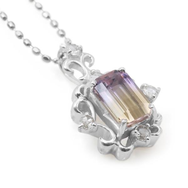 数量限定 アメトリン ローズカットダイヤモンド ペンダントトップ アール リーニュ PT900 K18 K10対応 |  | 02