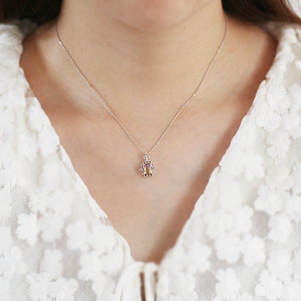 数量限定 アメトリン ローズカットダイヤモンド ペンダントトップ アール リーニュ PT900 K18 K10対応 |  | 05