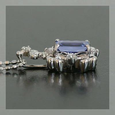 アール リーニュ タンザナイト ローズカットダイヤペンダントトップ チェーン無し 誕生石 4月 12月 PT900 K18 K10対応の画像