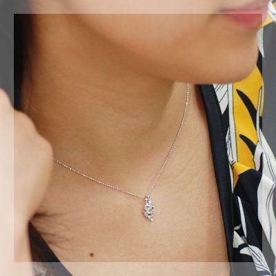 フリューテ ローズカットダイヤモンド ペンダントトップ チェーン無し PT900 K18 K10対応 誕生石 4月の画像