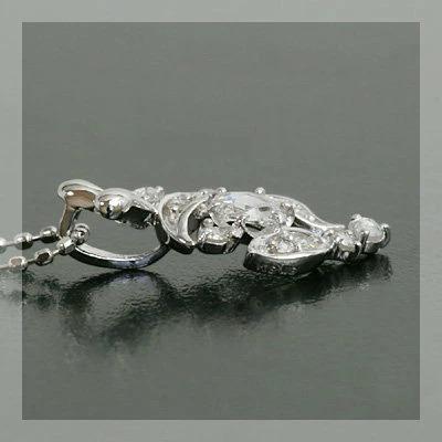 フリューテ ローズカットダイヤモンド ペンダントトップ チェーン無し PT900 K18 K10対応 誕生石 4月の画像