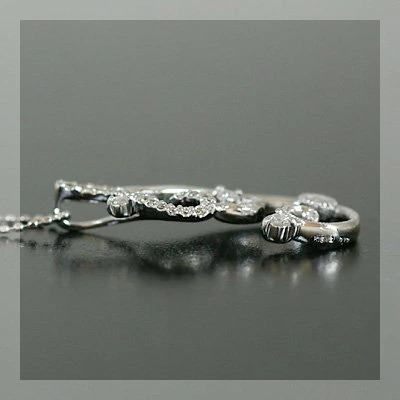 大人のシックを極める”ブリリアントダイヤモンド ローズカットダイヤモンドペンダントトップ チェーン無 PT900 K18 K10対応の画像