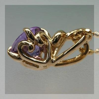 クーポン登場 ５ミリアメシスト&rsquo;バフトップ&rsquo;デコラティブペンダント トップ PT900 K18 K10対応 誕生石 2月