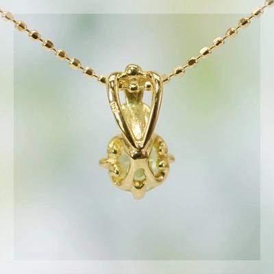 5ミリペリドットデコラティブペンダントトップ PT900 K18 K10対応の画像