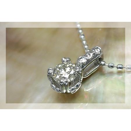 ツタの葉モチーフダイヤモンドペンダントトップ PT900 K18 K10対応 誕生石 4月の画像