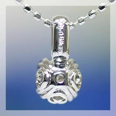 ツタの葉モチーフダイヤモンドペンダントトップ PT900 K18 K10対応 誕生石 4月の画像