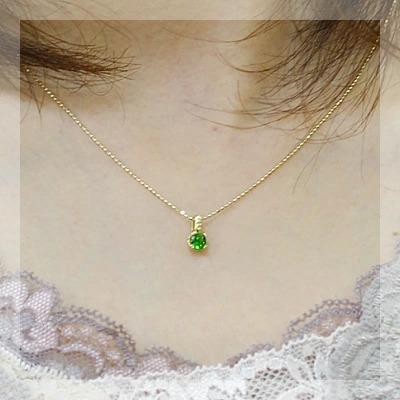 ダイオプサイト ツタの葉 ペンダントトップ PT900 K18 K10対応