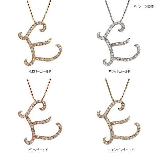 ダイヤモンドイニシャルペンダントトップ Ｅ” 誕生石 4月 PT900 K18 K10対応の画像