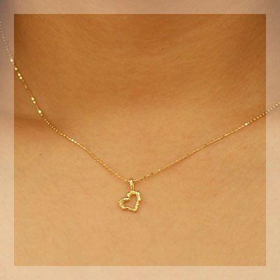 レディース 地金テクスチャー オープンハート ペンダントトップ ハートのいばら姫  おしゃれ ファッション ギフト プレゼント PT900 K18 K10対応 |  | 01