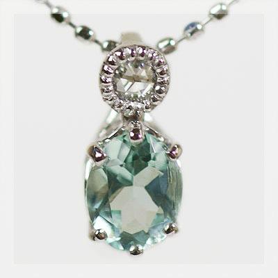 ペンダント グリーンベリル ローズカットダイヤモンドペンダントトップ チェーン無し　PT900 K18 K10対応
