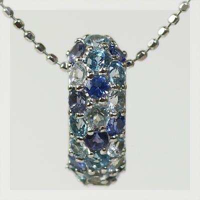 アルルカン マルチカラーパヴェ ペンダントトップ エーゲ海 チェーン  