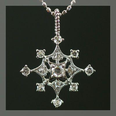 詰込福袋 開催 ペンダント カテドラル ブリリアントダイヤモンド ローズカットダイヤモンド ペンダントトップ チェーン無し 誕生石 4月 PT900 K18 K10対応