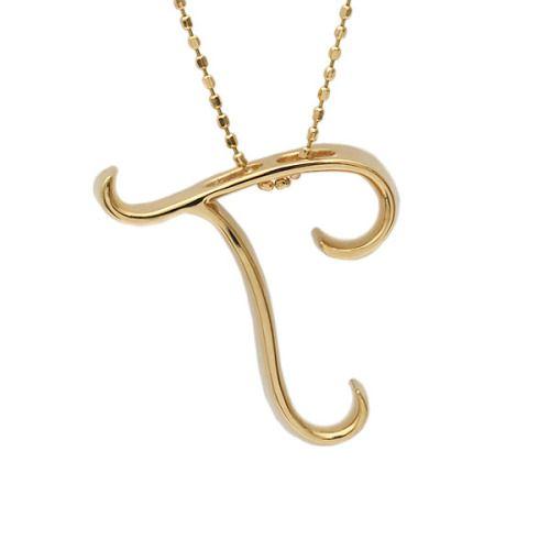 ダイヤモンドイニシャルペンダントトップ Ｔ” 誕生石 4月 PT900 K18 K10対応の画像
