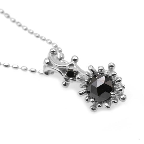 ブラックダイヤモンドローズカット ブラックダイヤモンド ペンダントトップ PT900 K18 K10対応 |  | 02