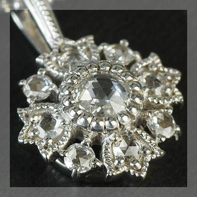 ミュゲット ローズカットダイヤモンド ペンダントトップ 誕生石 4月 PT900 K18 K10対応の画像