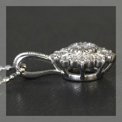 ミュゲット ローズカットダイヤモンド ペンダントトップ 誕生石 4月 PT900 K18 K10対応の画像