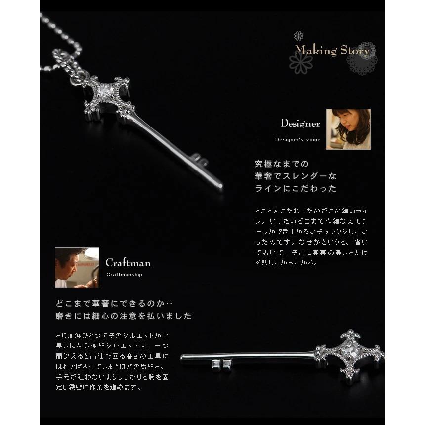 Prego プレーゴ 鍵ペンダントトップ  チェーン無し 誕生石 4月 PT900 K18 K10対応の画像