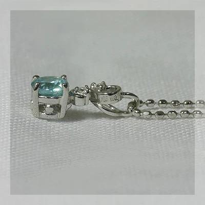 ブルージルコン ヴィーナスライン”ダイヤモンドペンダントトップ