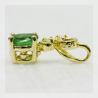 グリーンガーネット ヴィーナスライン”ダイヤモンドペンダントトップ 誕生石 1月 PT900 K18 K10対応 |  | 02