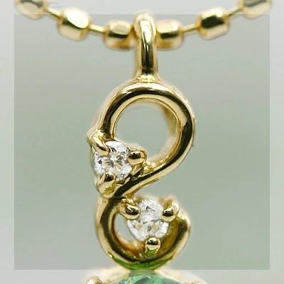 グリーンガーネット ヴィーナスライン”ダイヤモンドペンダントトップ 誕生石 1月 PT900 K18 K10対応 |  | 05