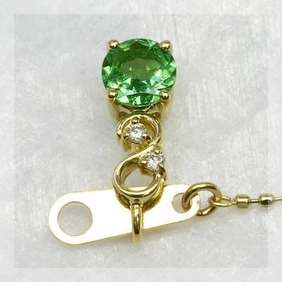 グリーンガーネット ヴィーナスライン”ダイヤモンドペンダントトップ 誕生石 1月 PT900 K18 K10対応 |  | 06