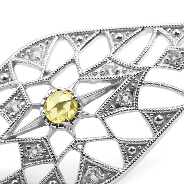 あすつく SV925 選べるマルチカラー ローズカットサファイア ホワイトトパーズ ペンダントトップ アルディート チェーン有無し選択可能 誕生石9月　 |  | 08