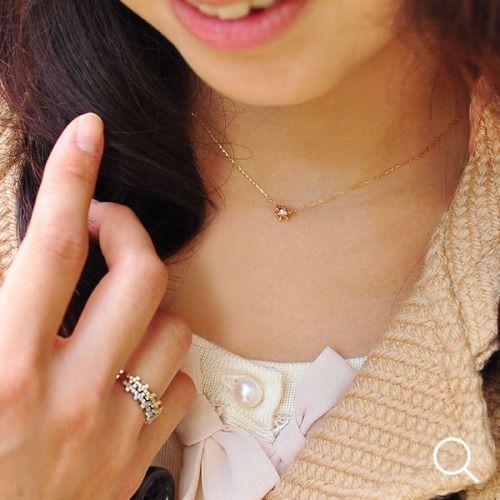 シャンパンカラーダイヤ ブリリアントカット ペンダントネックレス チェーン付 鑑定カード付 誕生石 4月 PT900 K18 K10対応の画像