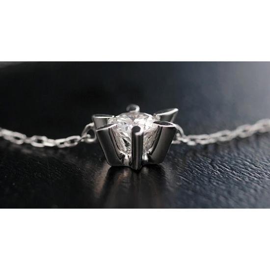 ベーネブリリアント ルーメン ブリリアントカット ダイヤモンド ペンダント チェーン付 鑑定カード付 誕生石 4月 PT900 K18 K10対応の画像