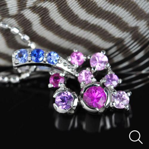 マルチカラー サファイア ペンダントトップ PT900 K18 K10対応 誕生石