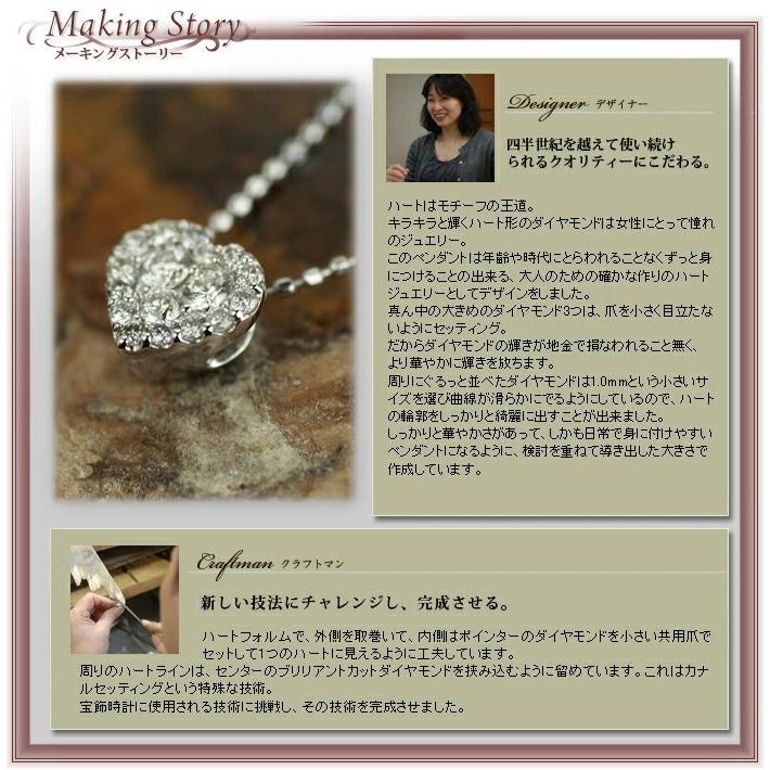 スペシャルハート ブリリアントカットダイヤ ペンダントトップ PT900 K18 K10対応 誕生石 4月の画像