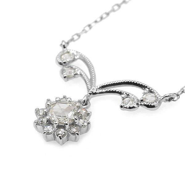 パリュール ローズカットダイヤモンド ペンダント ネックレス チェーン付 PT900 K18 K10対応 |  | 01