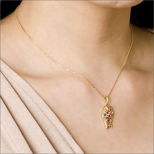 薔薇のつぼみ マルチカラーローズカットダイヤモンドペンダントトップ PT900 K18 K10対応 春色ピンクの画像