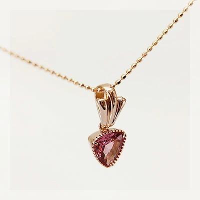 大人フェミニンピンクトルマリントリリアントペンダント トップ 誕生石 10月 春色ピンク PT900 K18 K10対応 |  | 01